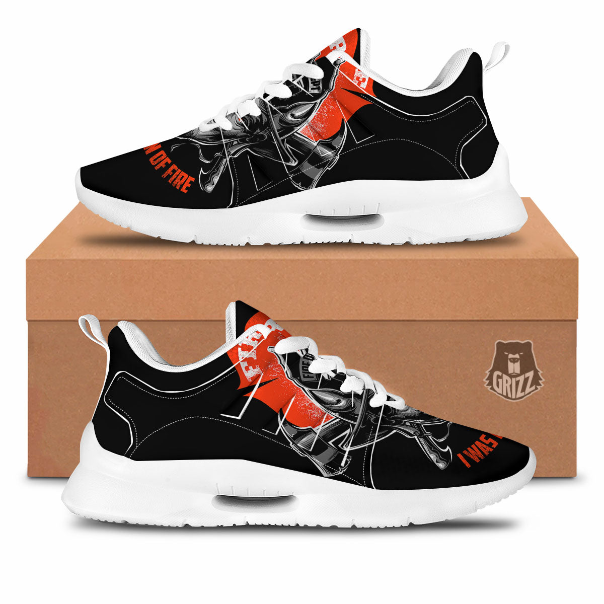 Devil Firefighter Print Tennis Shoes-grizzshop