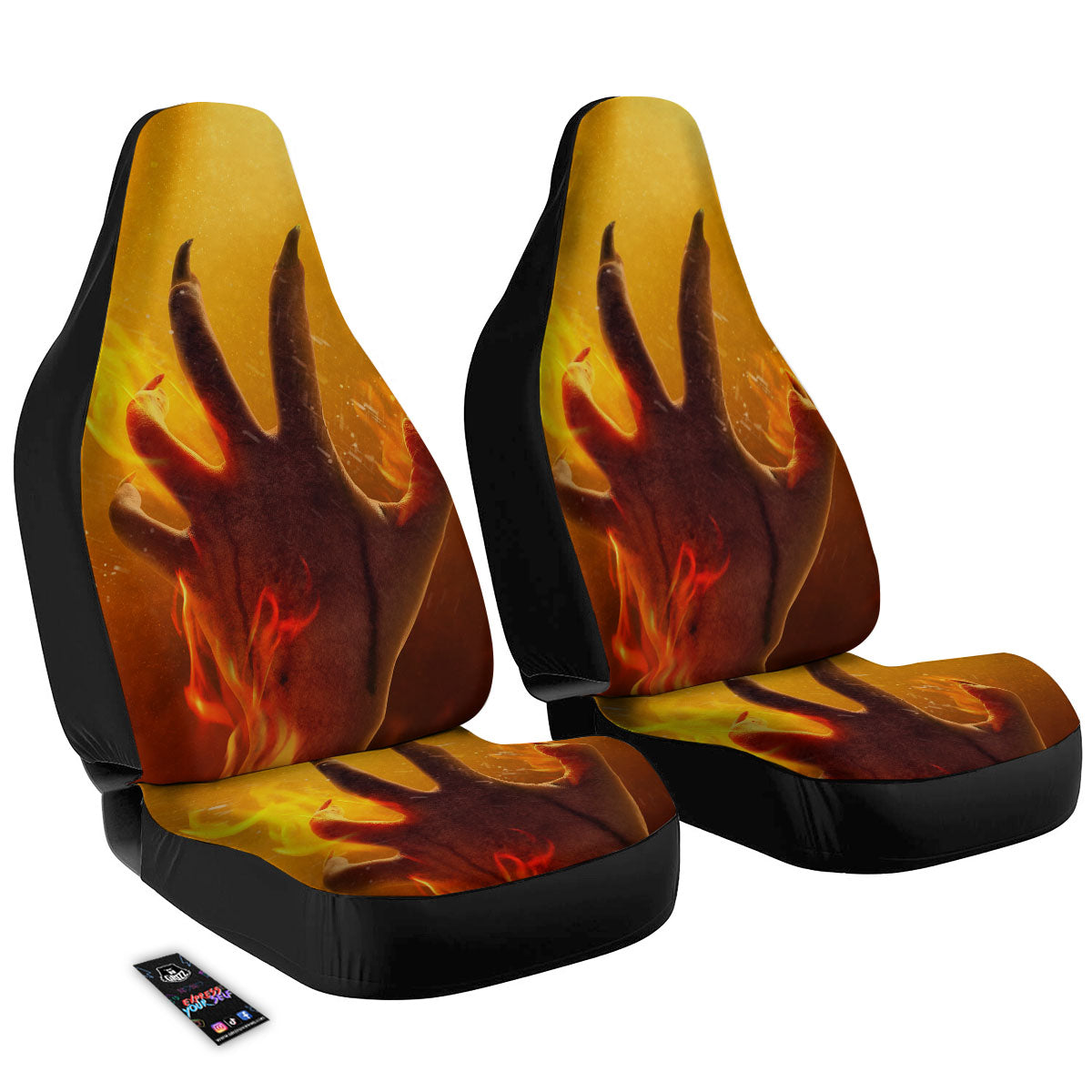 Devil Hand Print Car Seat Covers-grizzshop