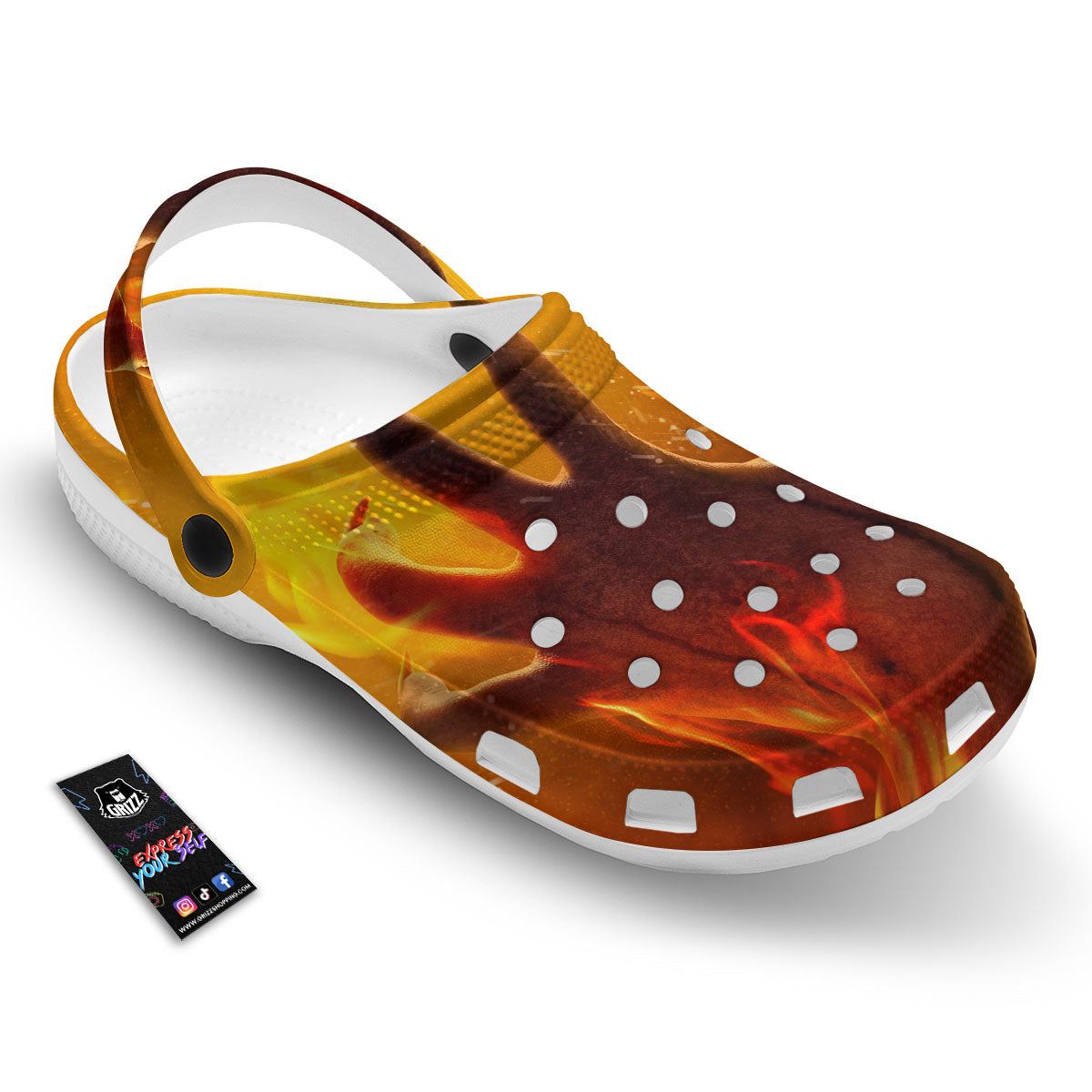 Devil Hand Print Clog-grizzshop