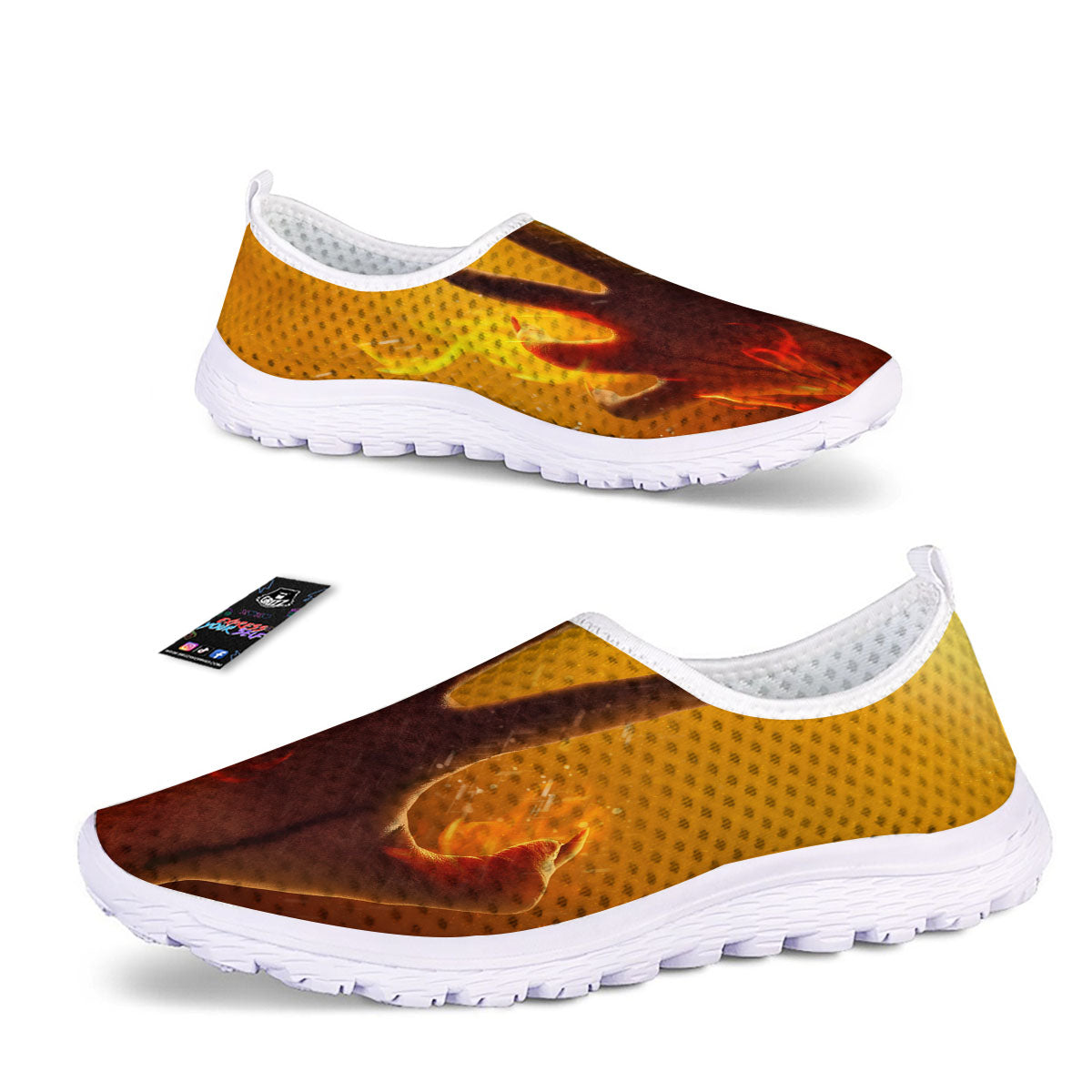 Devil Hand Print Nurse Shoes-grizzshop