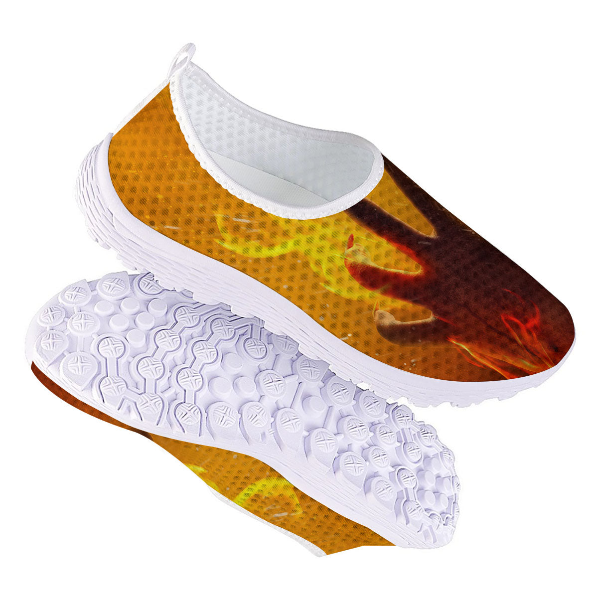 Devil Hand Print Nurse Shoes-grizzshop