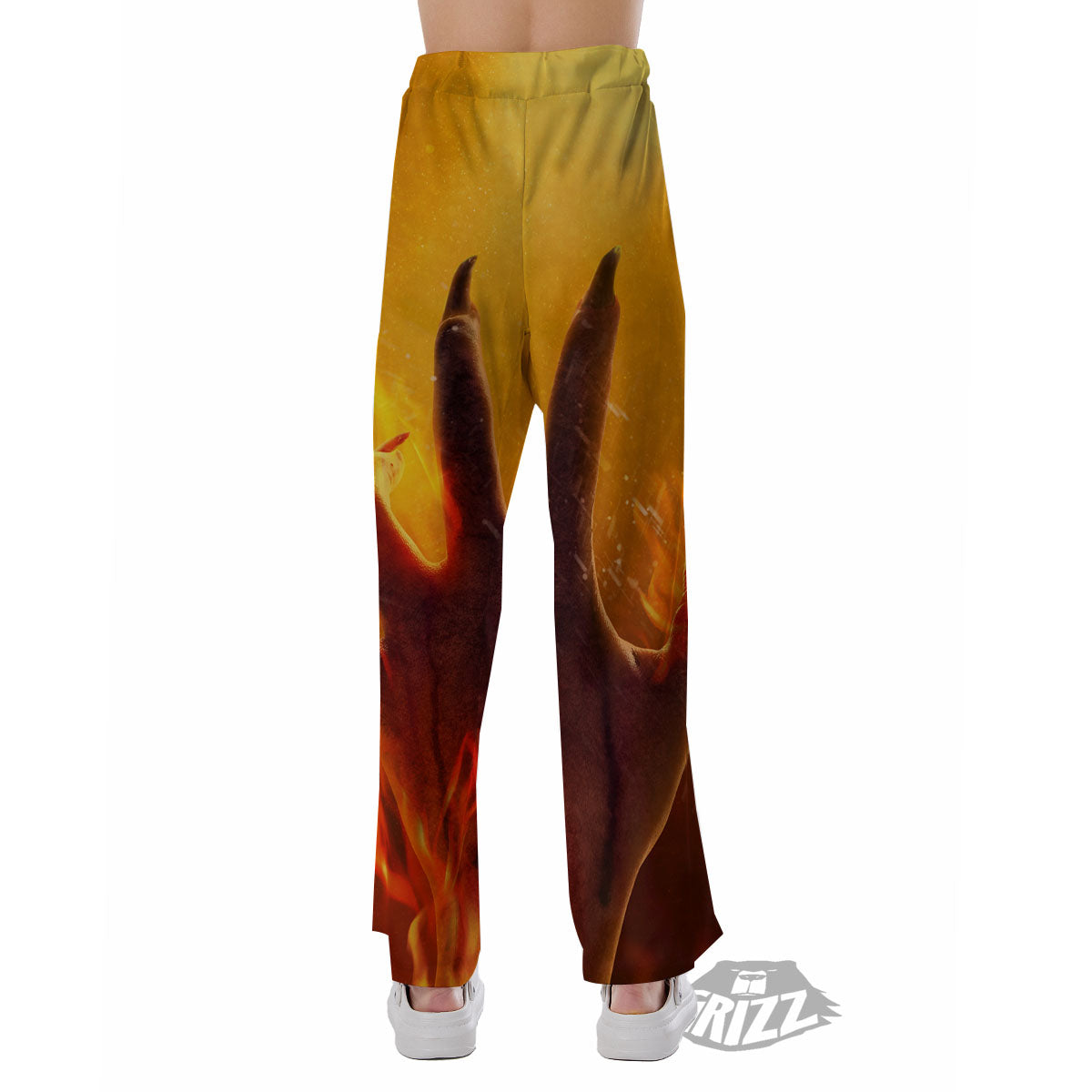 Devil Hand Print Pajama Pants-grizzshop