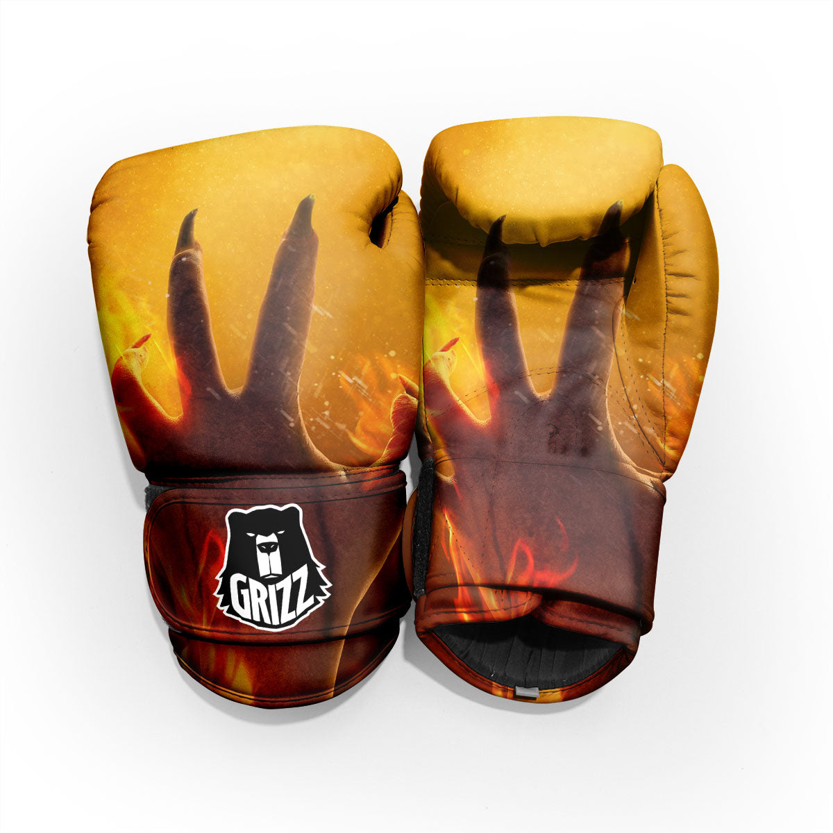 Devil Hand Print Sparring Gloves-grizzshop