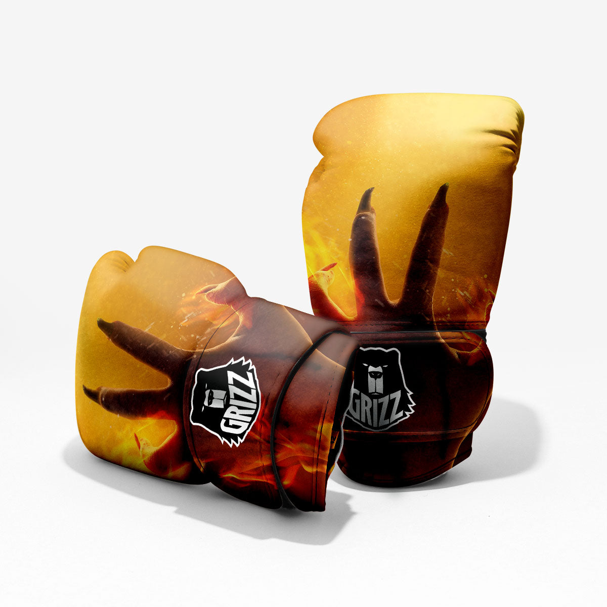 Devil Hand Print Sparring Gloves-grizzshop