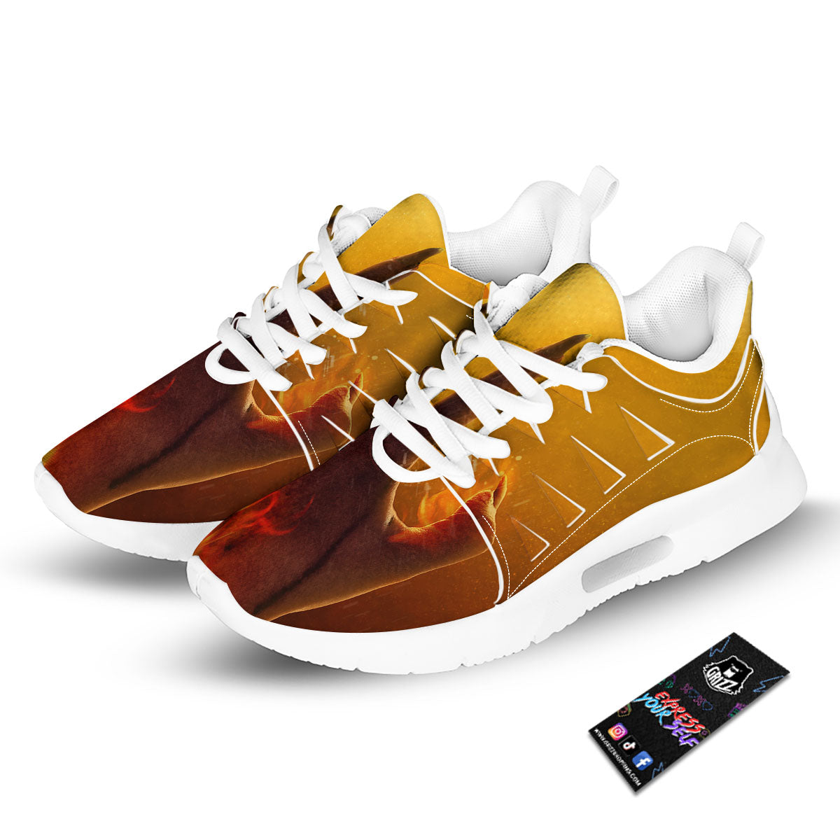 Devil Hand Print Tennis Shoes-grizzshop