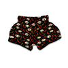 Devil Skull And Pepper Print Pattern Muay Thai Boxing Shorts-grizzshop