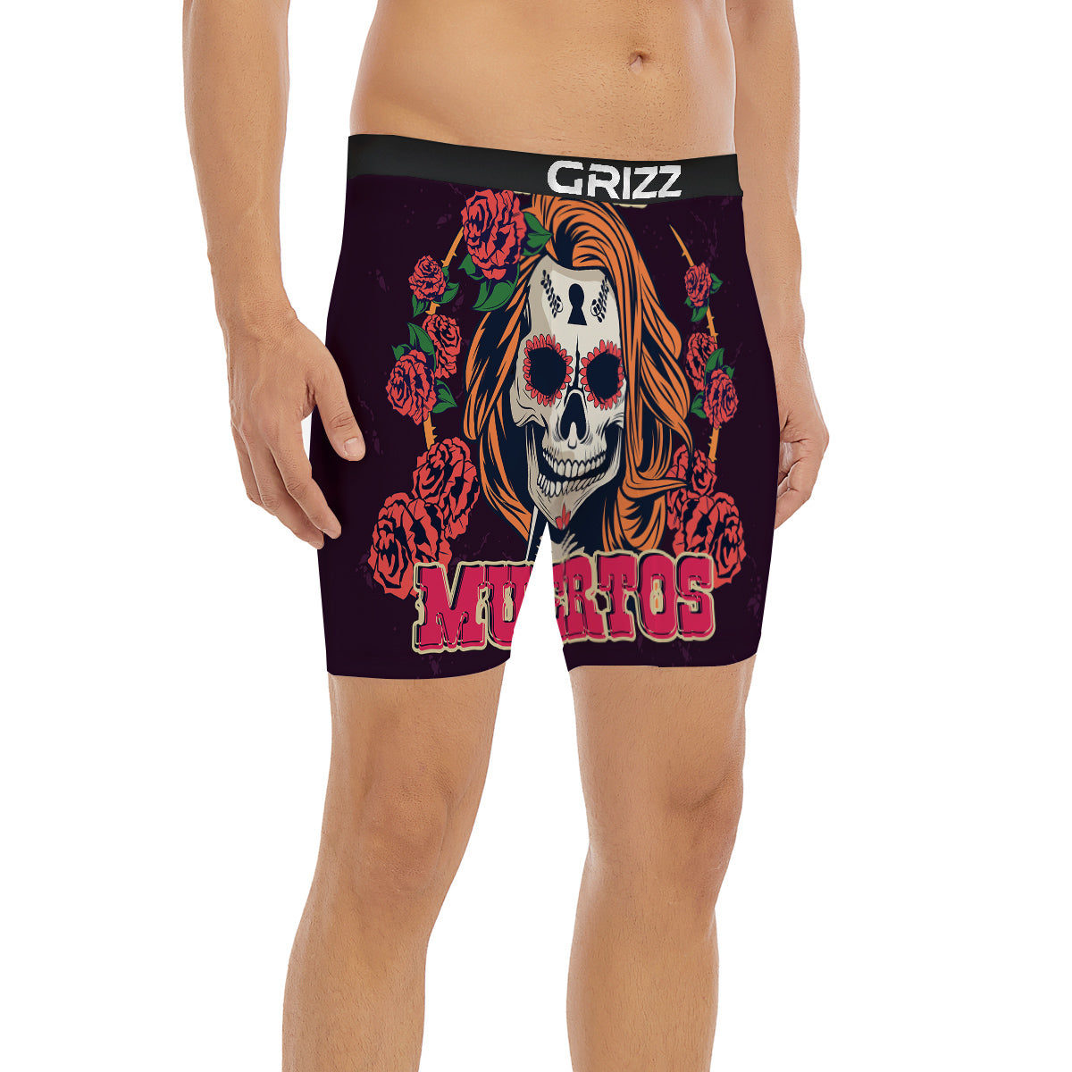 Dia De Los Muertos Calavera Girl Print Boxer Briefs-grizzshop
