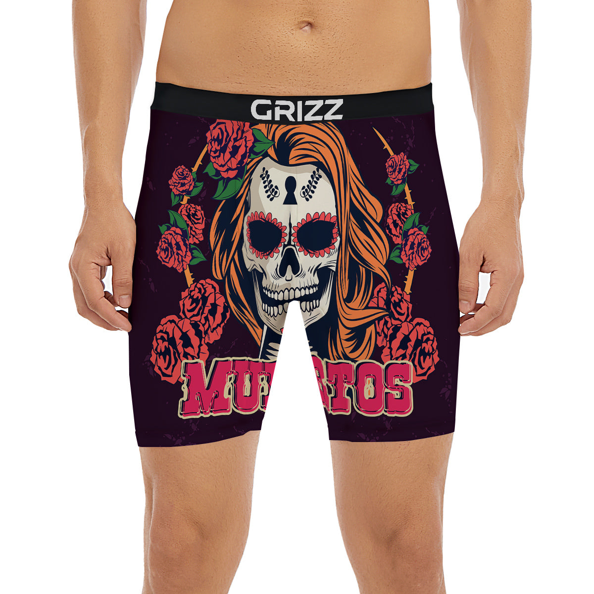 Dia De Los Muertos Calavera Girl Print Boxer Briefs-grizzshop