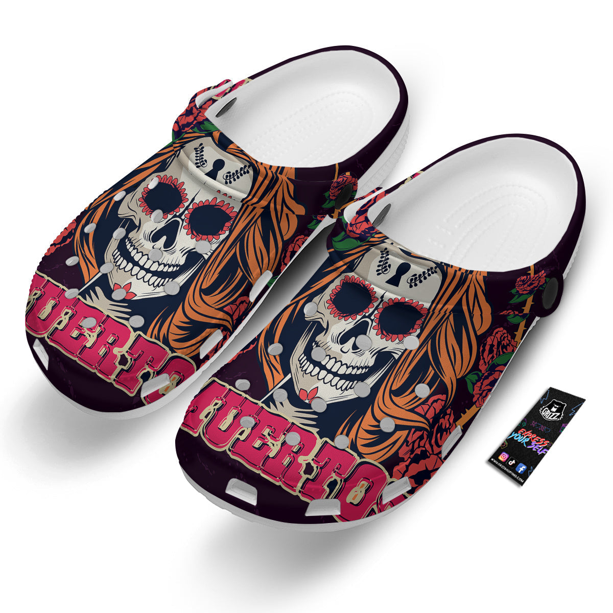 Dia De Los Muertos Calavera Girl Print Clog-grizzshop