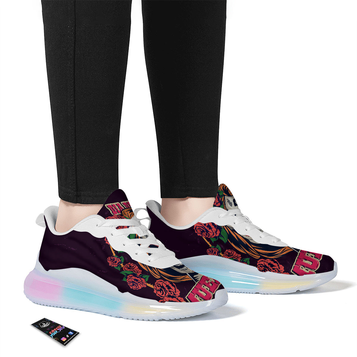 Dia De Los Muertos Calavera Girl Print Running Sneakers-grizzshop