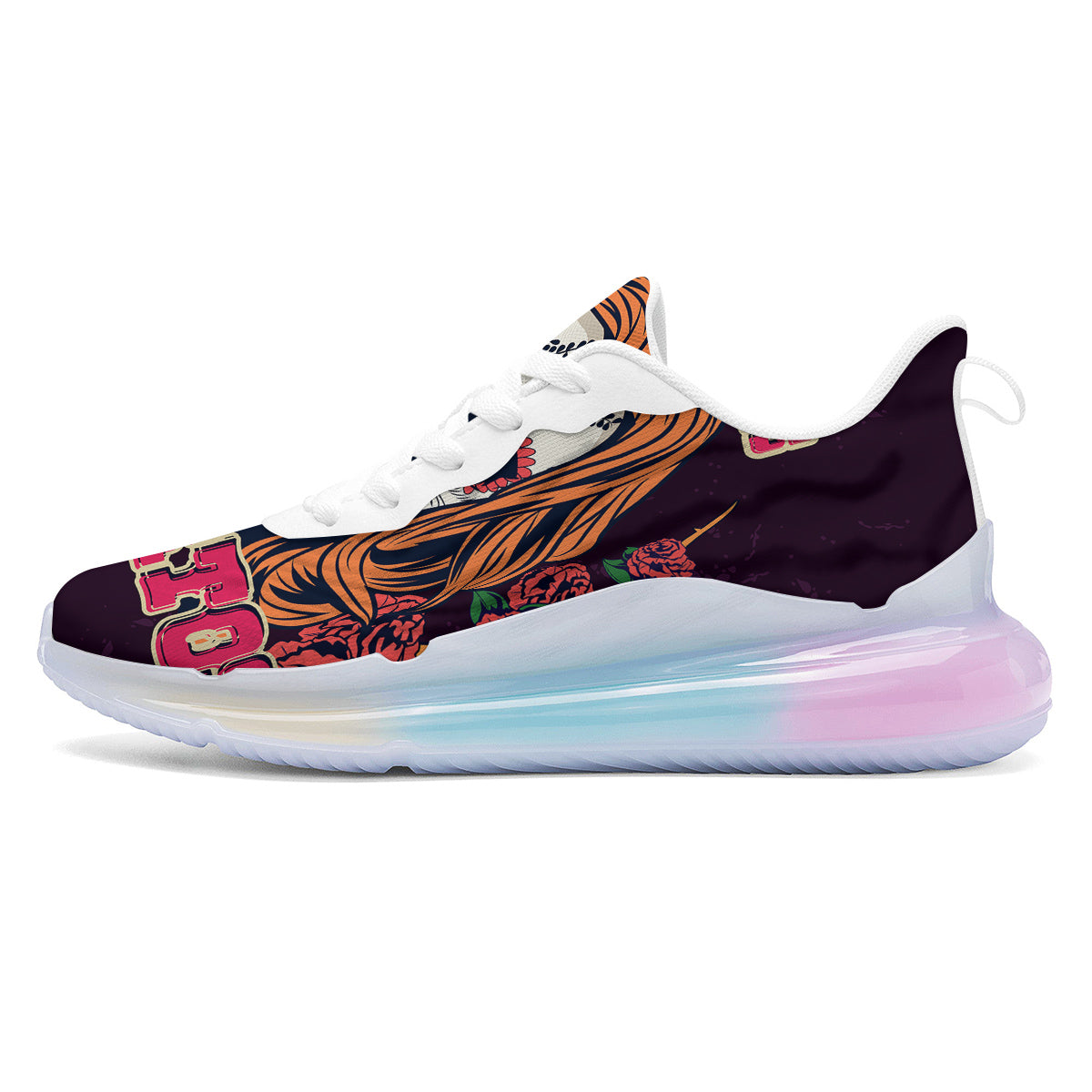 Dia De Los Muertos Calavera Girl Print Running Sneakers-grizzshop