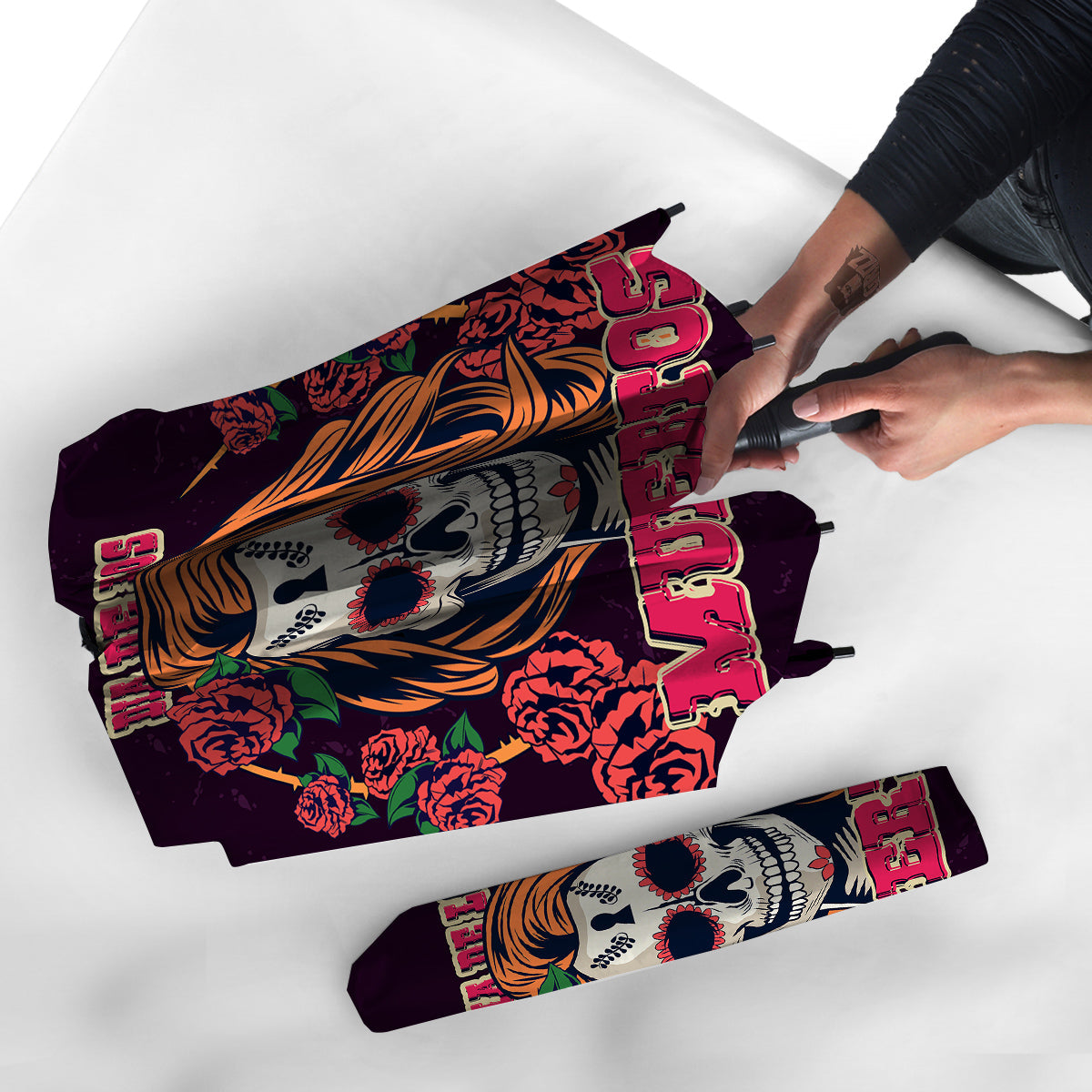 Dia De Los Muertos Calavera Girl Print Umbrella-grizzshop