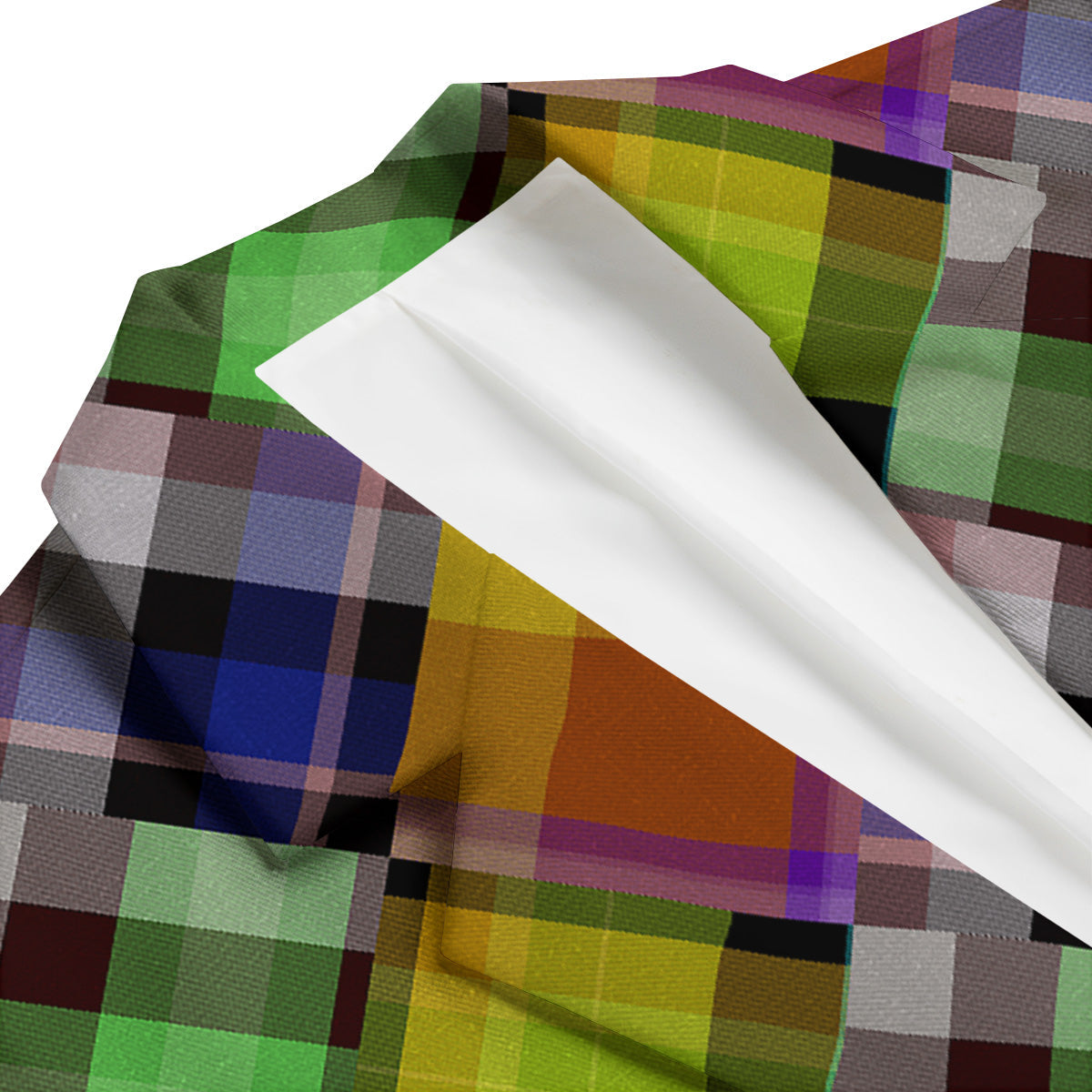 Diagonal Madras Plaid Print Pattern Men's Blazer-grizzshop