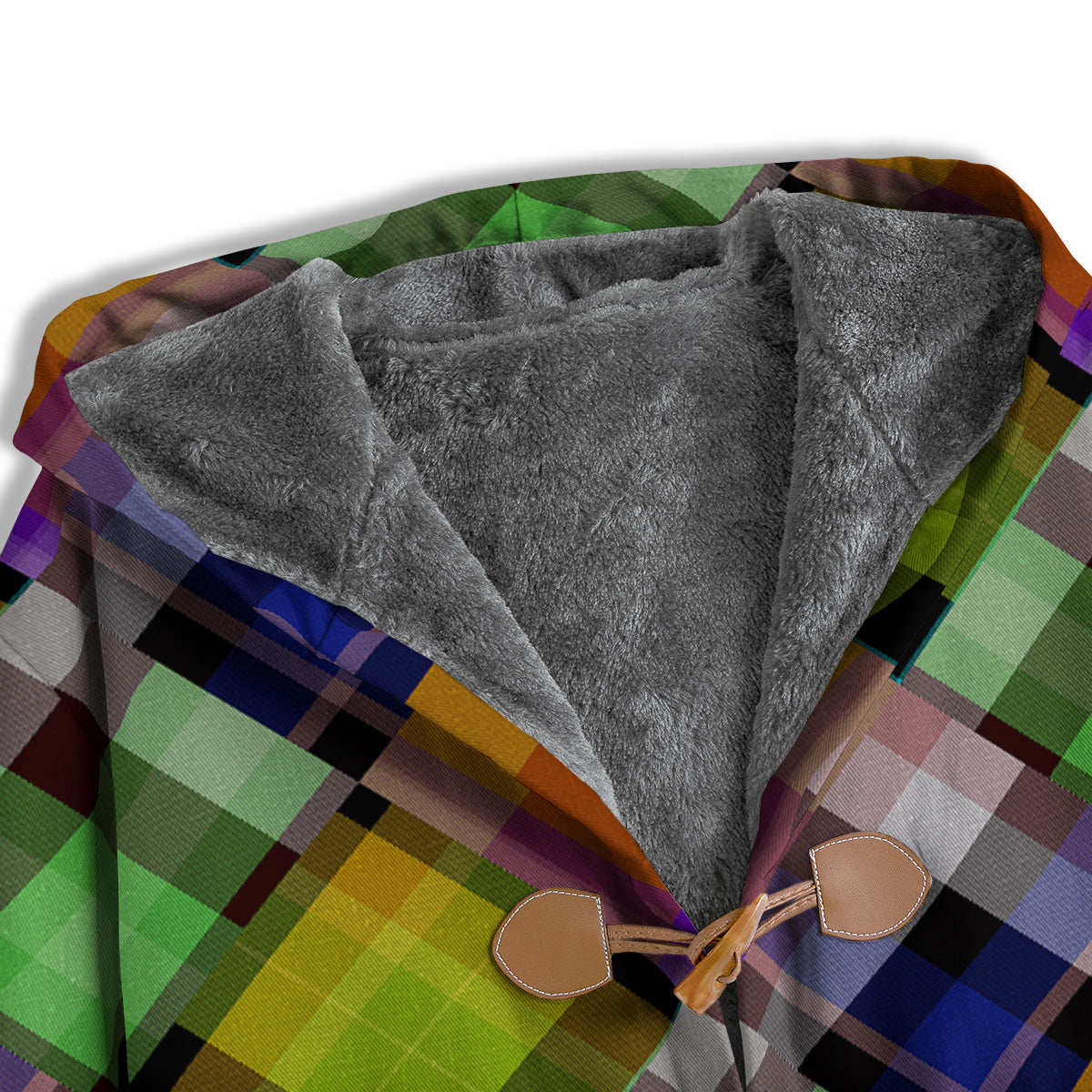 Diagonal Madras Plaid Print Pattern Men's Windbreaker Jacket-grizzshop
