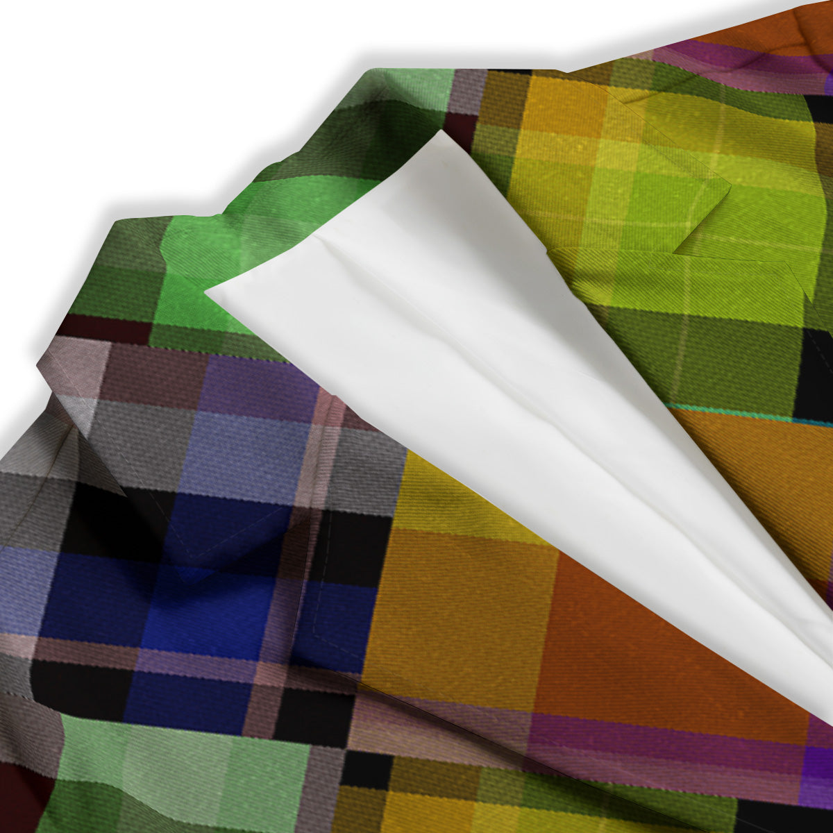 Diagonal Madras Plaid Print Pattern Women's Blazer-grizzshop