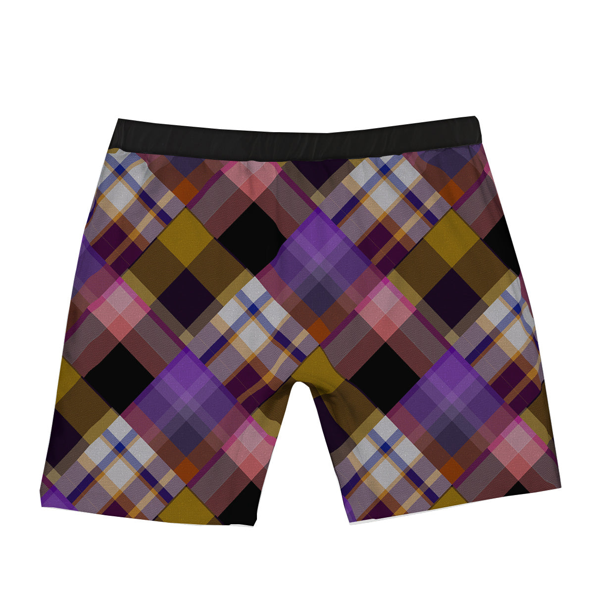 Diagonal Madras Tartan Plaid Print Pattern Boxer Briefs-grizzshop