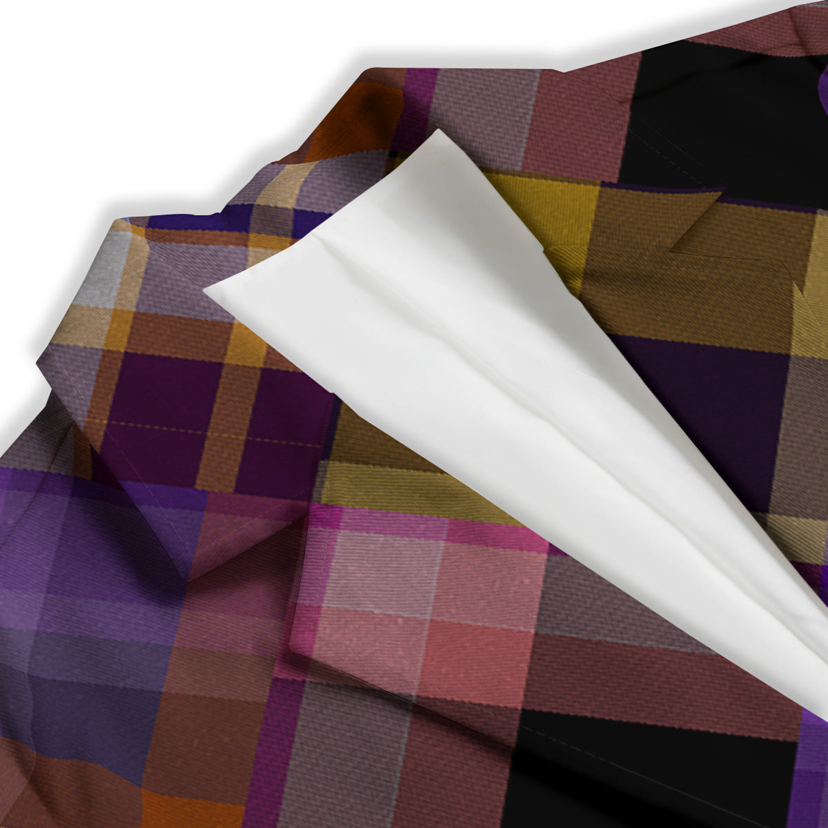 Diagonal Madras Tartan Plaid Print Pattern Women's Blazer-grizzshop
