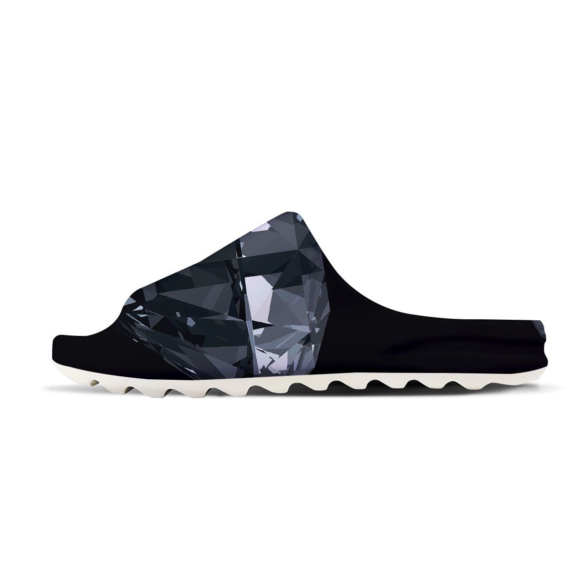 Diamond Black Print Sandals-grizzshop