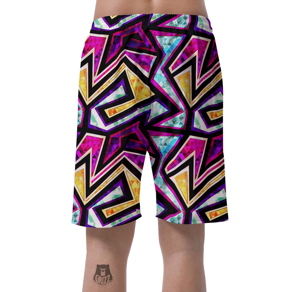 Diamond Geometric Men's Shorts-grizzshop