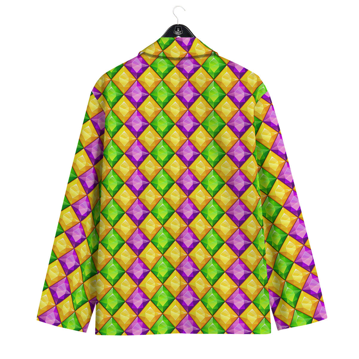 Diamond Mardi Gras Print Pattern Men's Sport Coat-grizzshop
