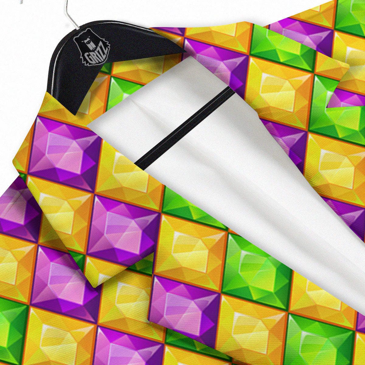 Diamond Mardi Gras Print Pattern Men's Sport Coat-grizzshop