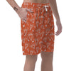 Diamond Orange Print Pattern Men's Shorts-grizzshop