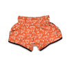 Diamond Orange Print Pattern Muay Thai Boxing Shorts-grizzshop