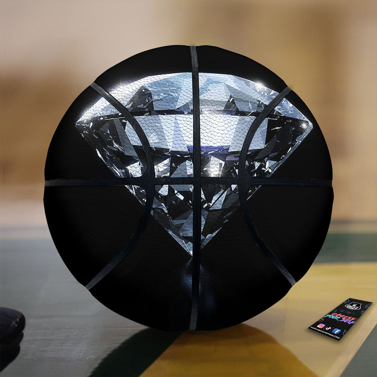 Diamond Print Basketball-grizzshop