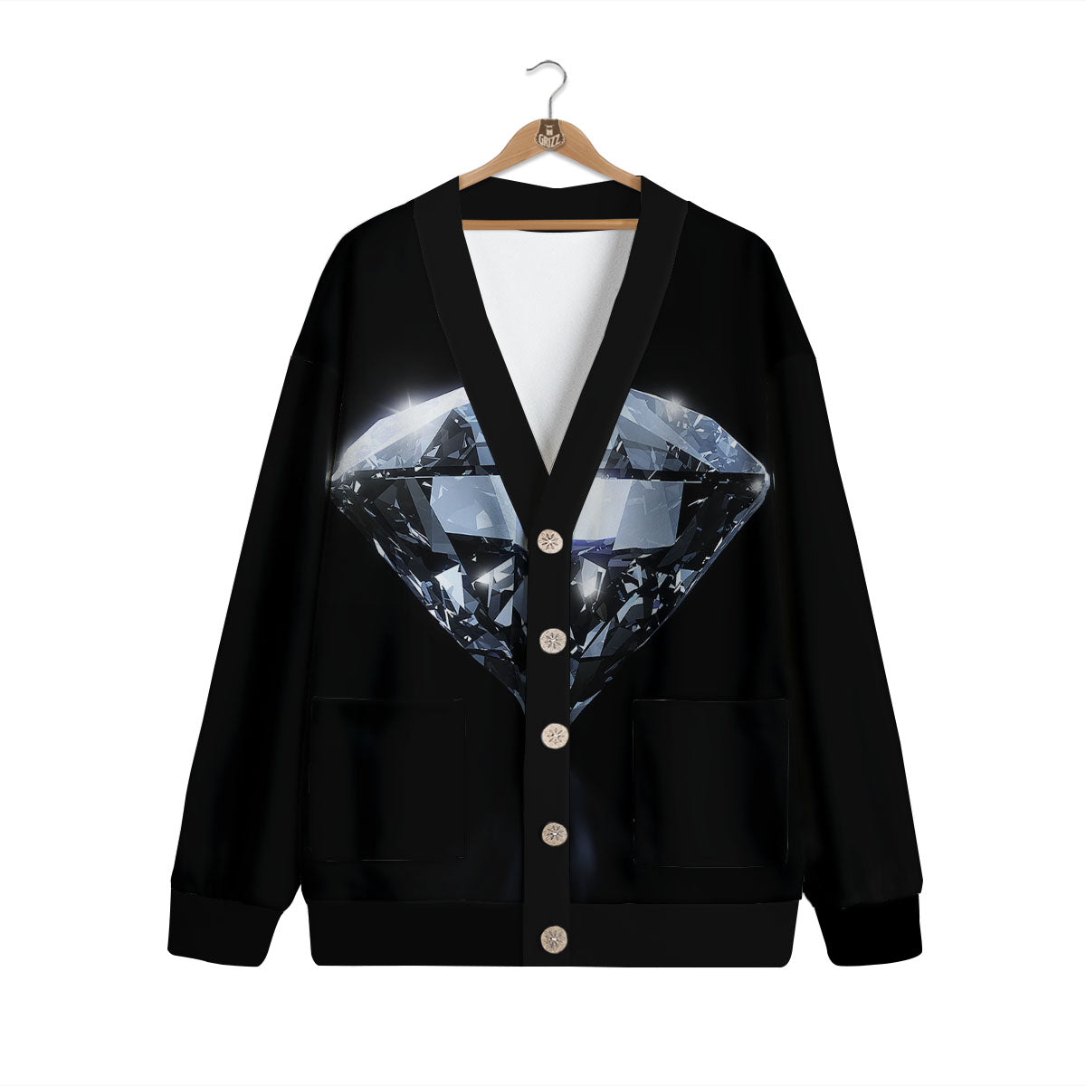 Diamond Print Cardigan-grizzshop