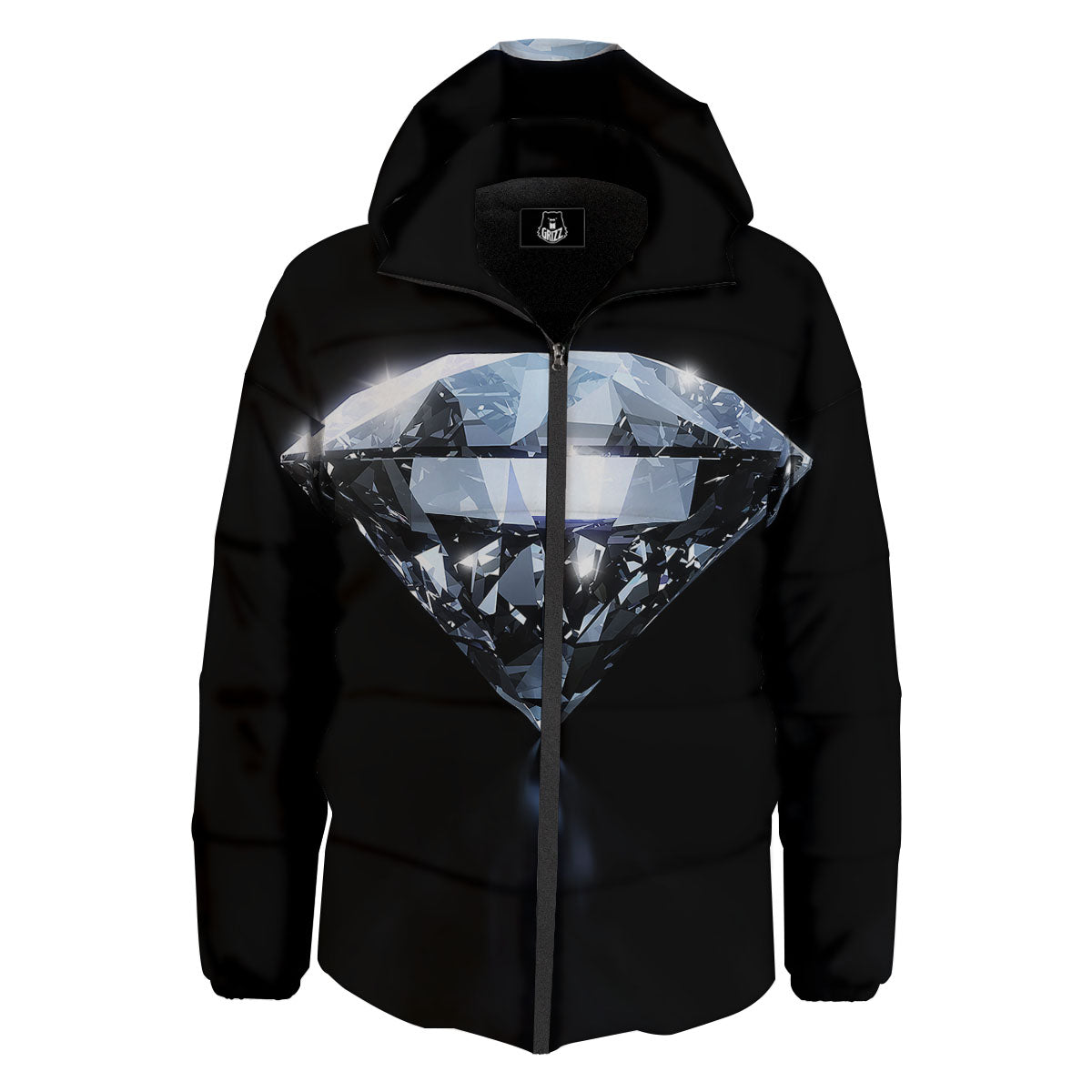 Diamond Print Down Jacket-grizzshop