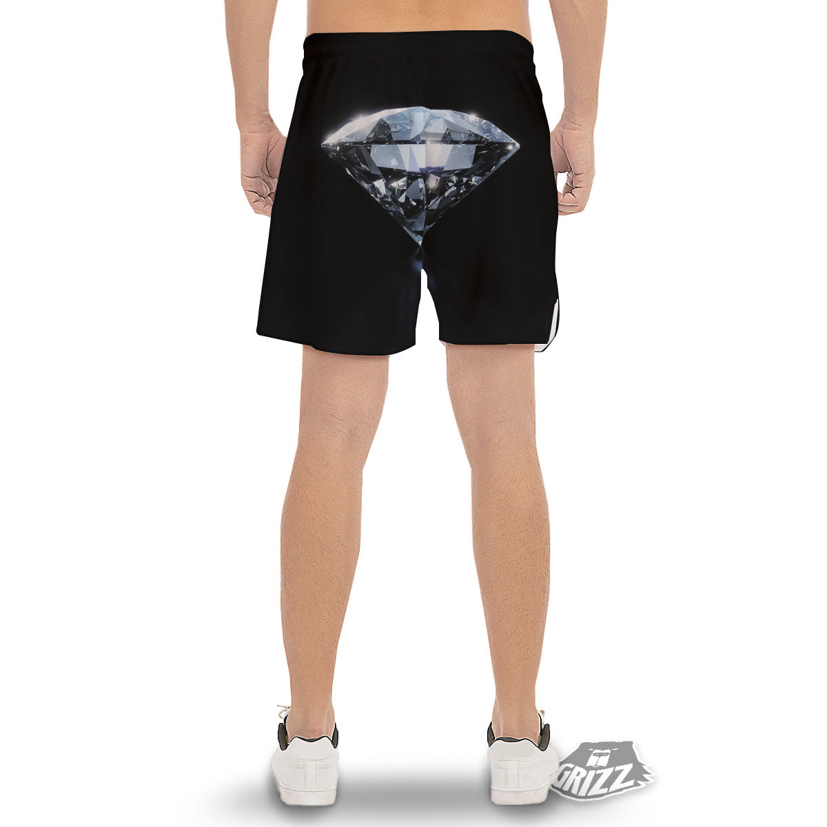 Diamond Print Men's Gym Shorts-grizzshop