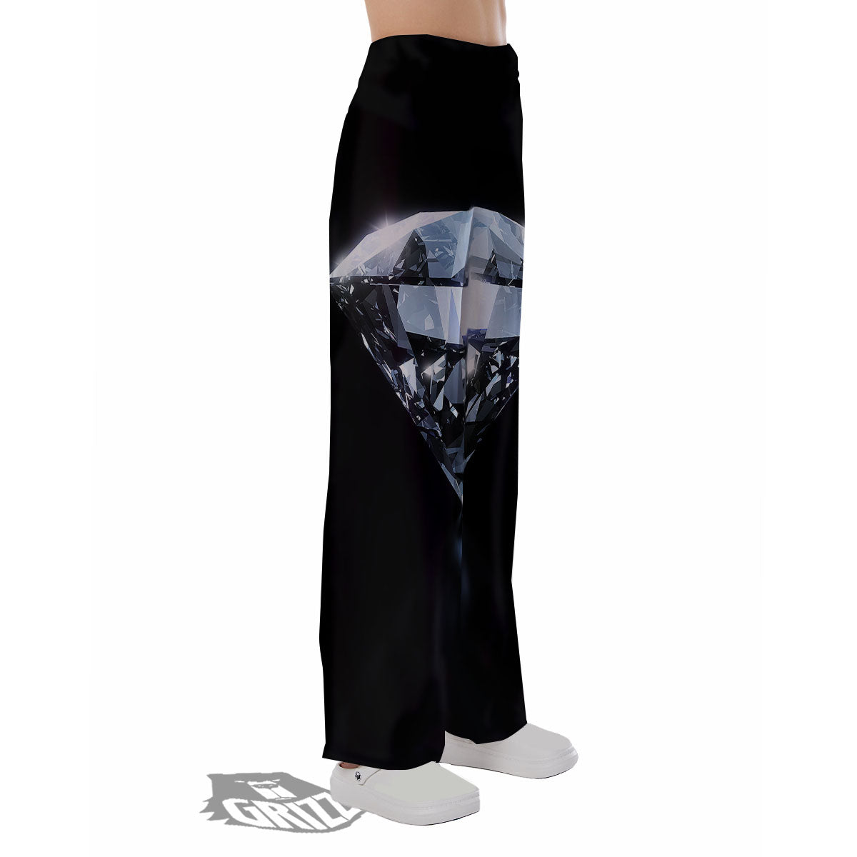 Diamond Print Pajama Pants-grizzshop