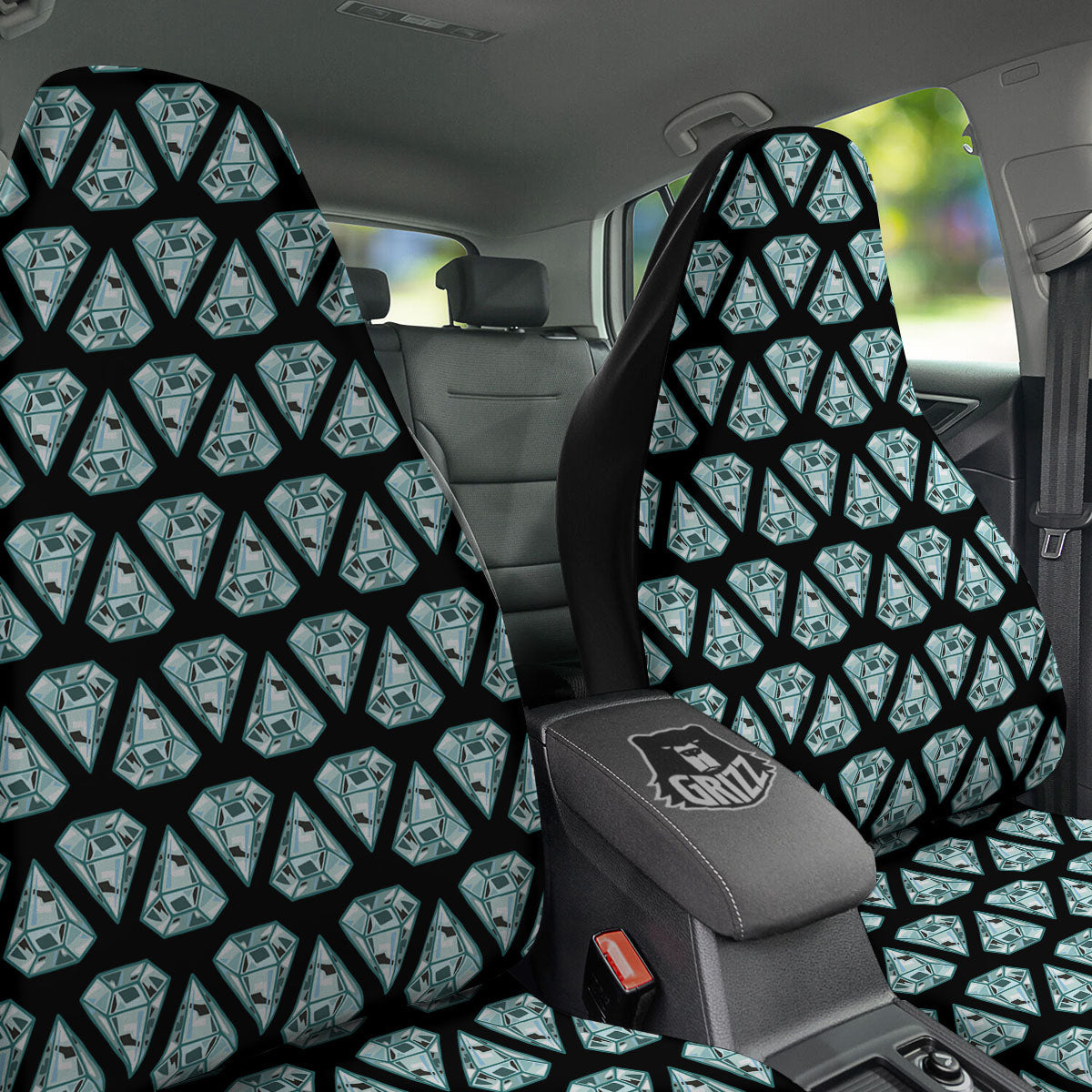 Diamond Print Pattern Car Seat Covers-grizzshop