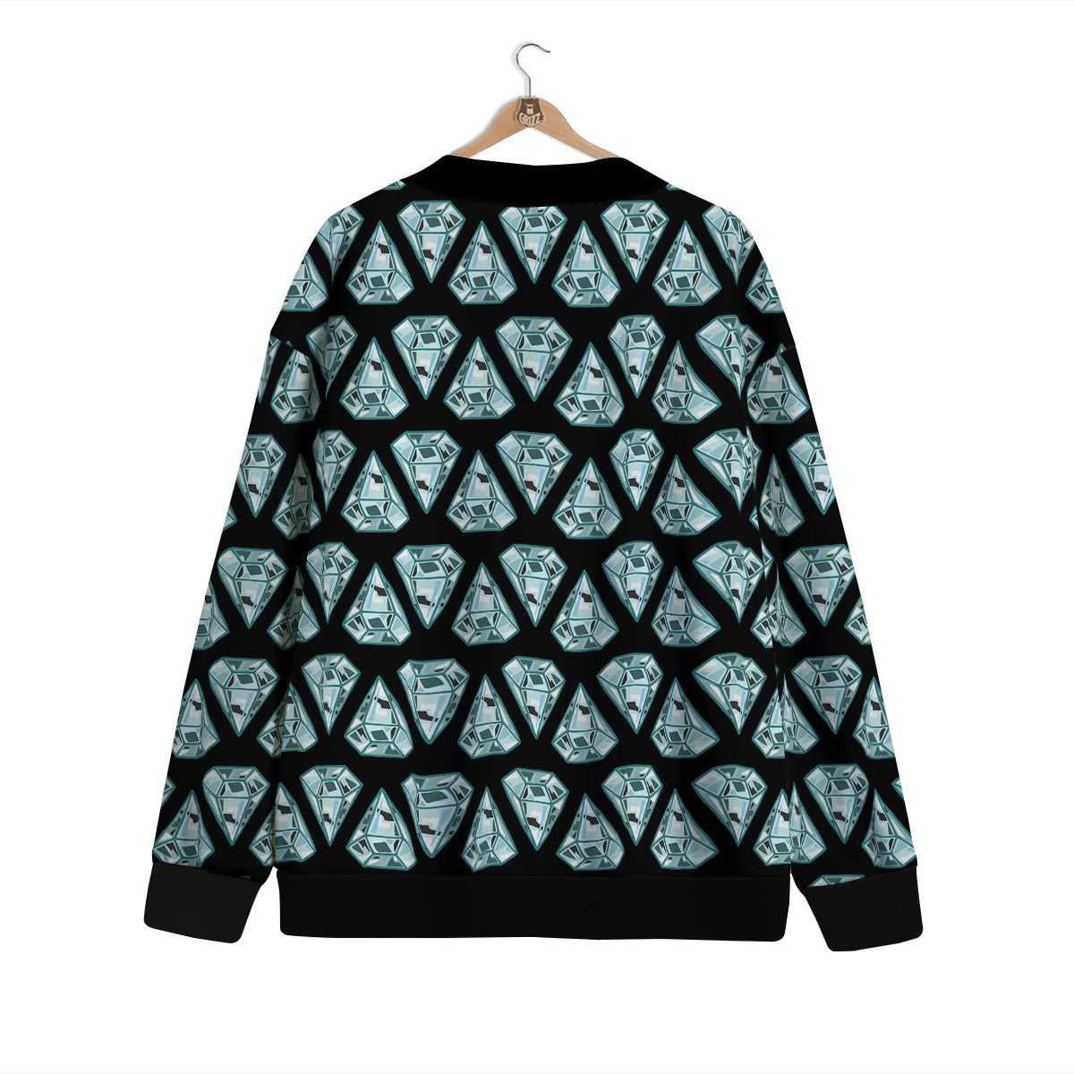 Diamond Print Pattern Cardigan-grizzshop