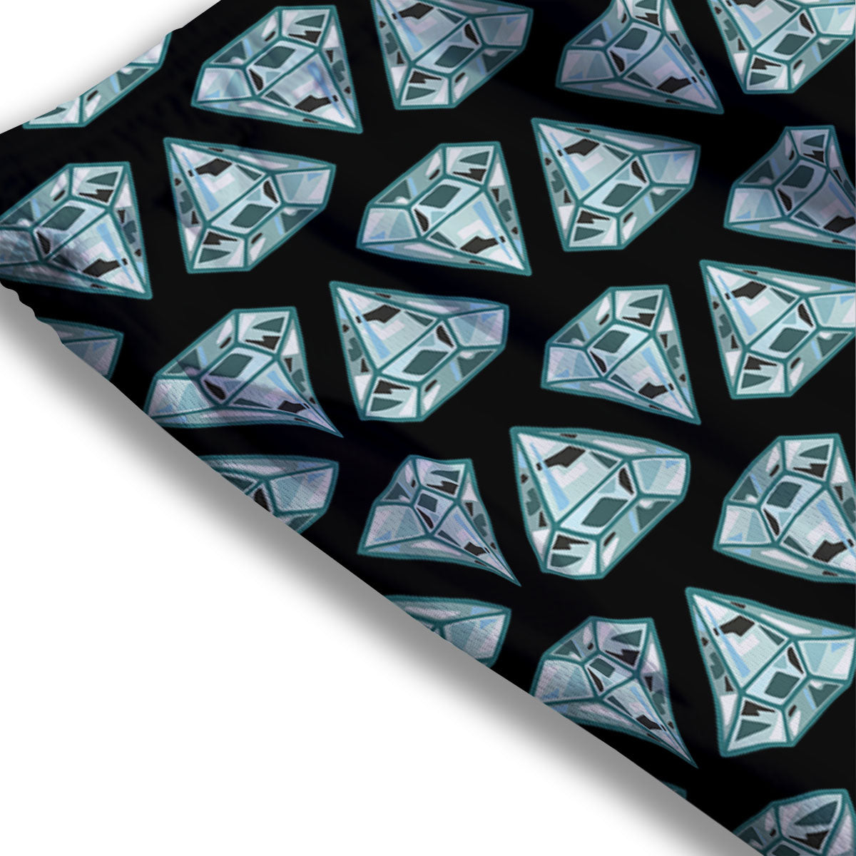 Diamond Print Pattern Mesh Shorts-grizzshop