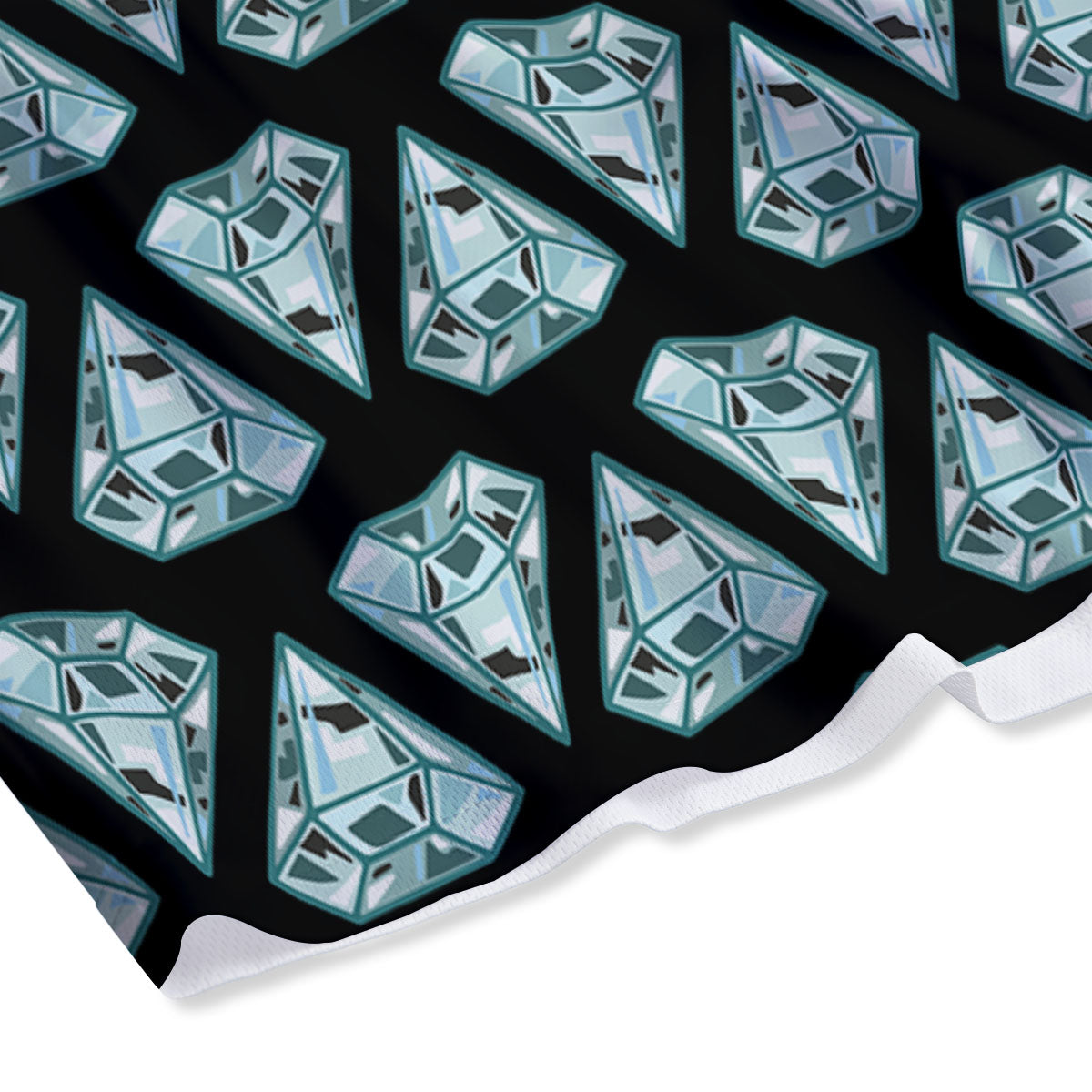 Diamond Print Pattern Mesh Shorts-grizzshop