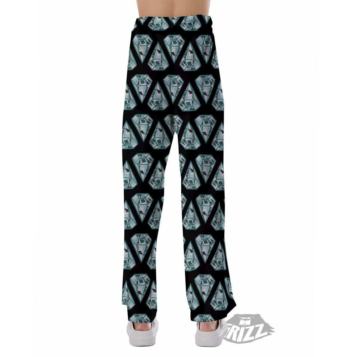 Diamond Print Pattern Pajama Pants-grizzshop