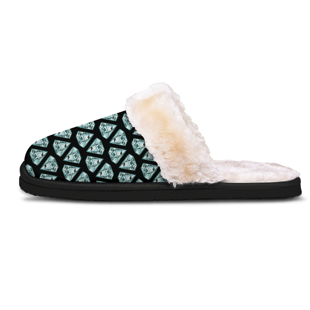 Diamond Print Pattern Slippers-grizzshop
