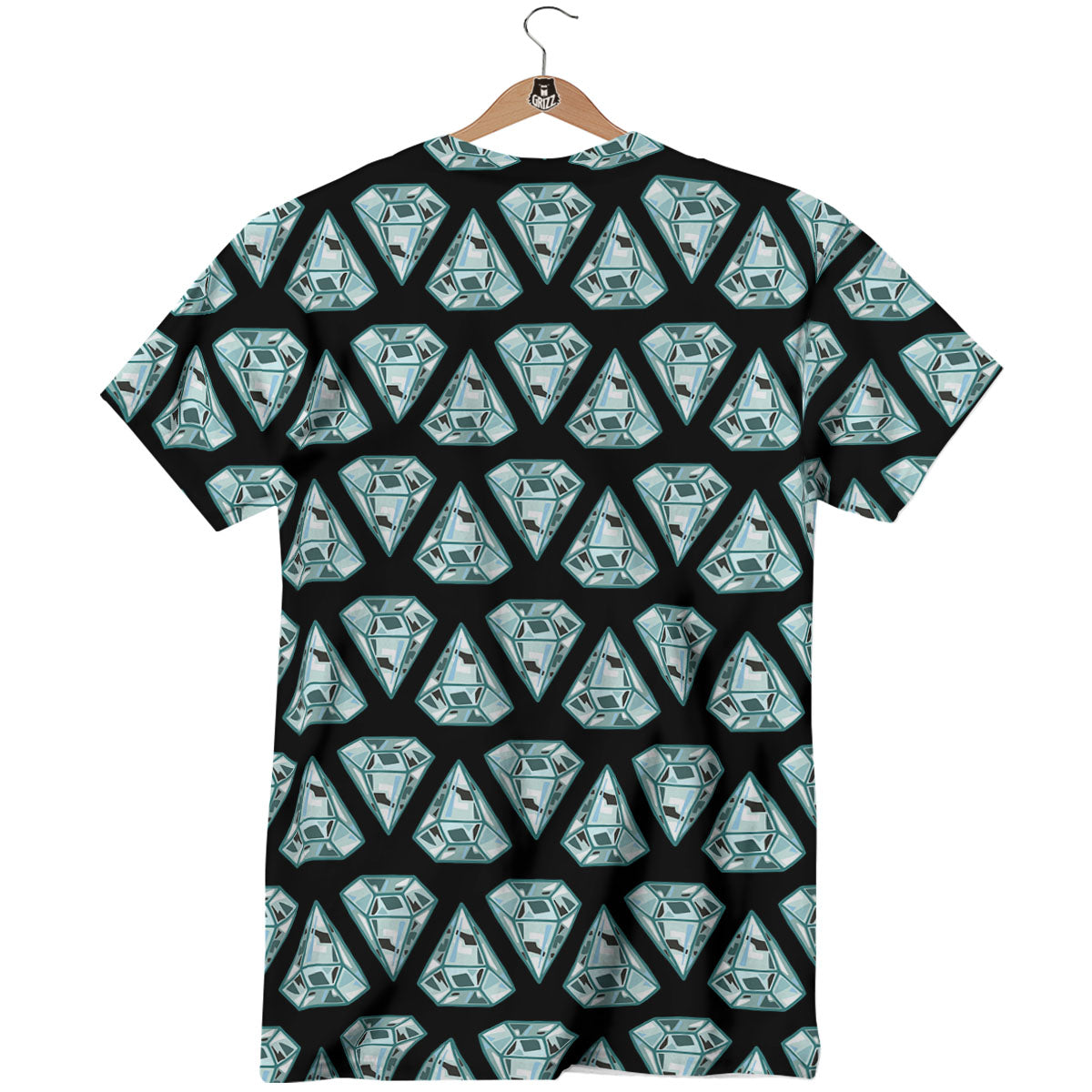 Diamond Print Pattern T-Shirt-grizzshop
