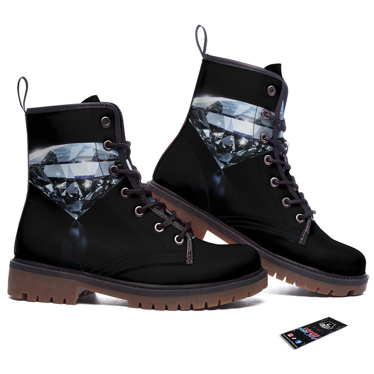 Diamond Print Work Boots-grizzshop