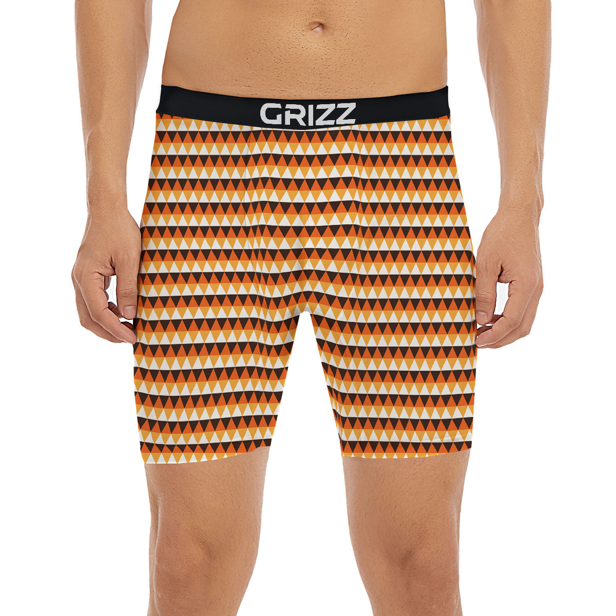 Diamond Shape Halloween Print Pattern Boxer Briefs-grizzshop