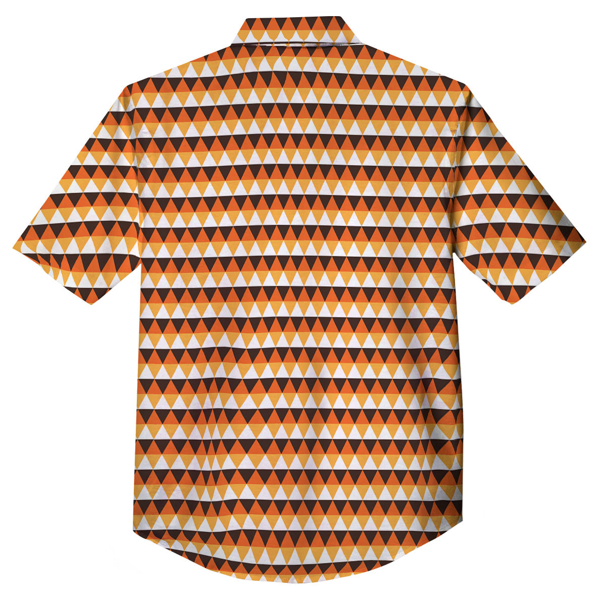 Diamond Shape Halloween Print Pattern Button Up Shirt-grizzshop