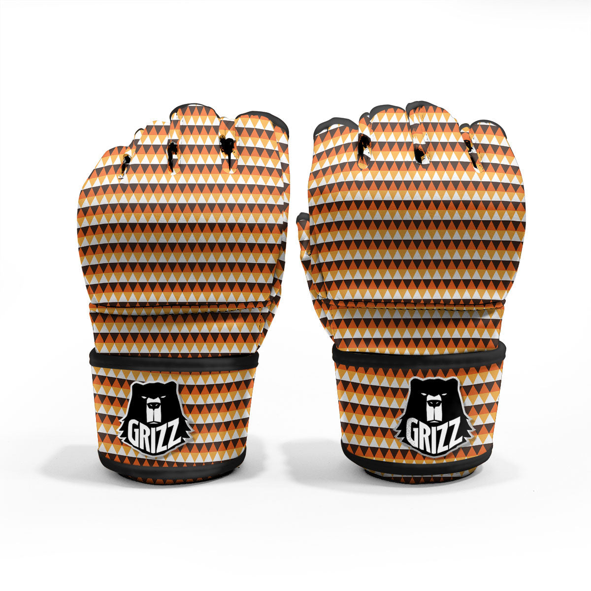 Diamond Shape Halloween Print Pattern MMA Gloves-grizzshop
