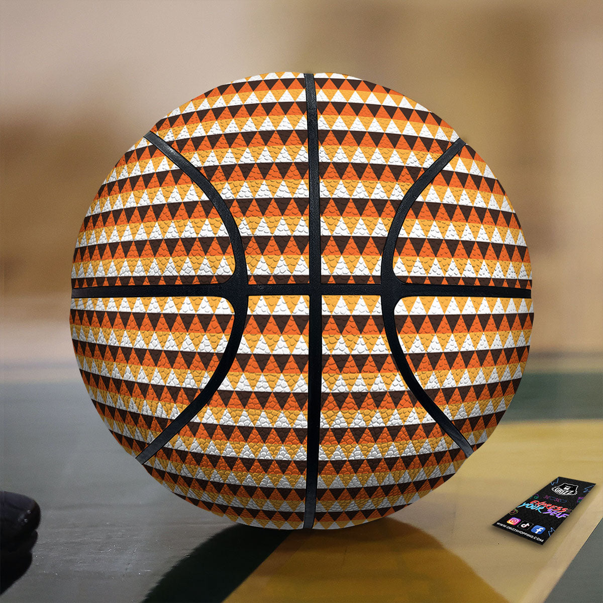 Daisy Orange Flower Print Basketball