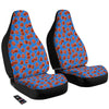 Dice Blue And Red Print Pattern Car Seat Covers-grizzshop