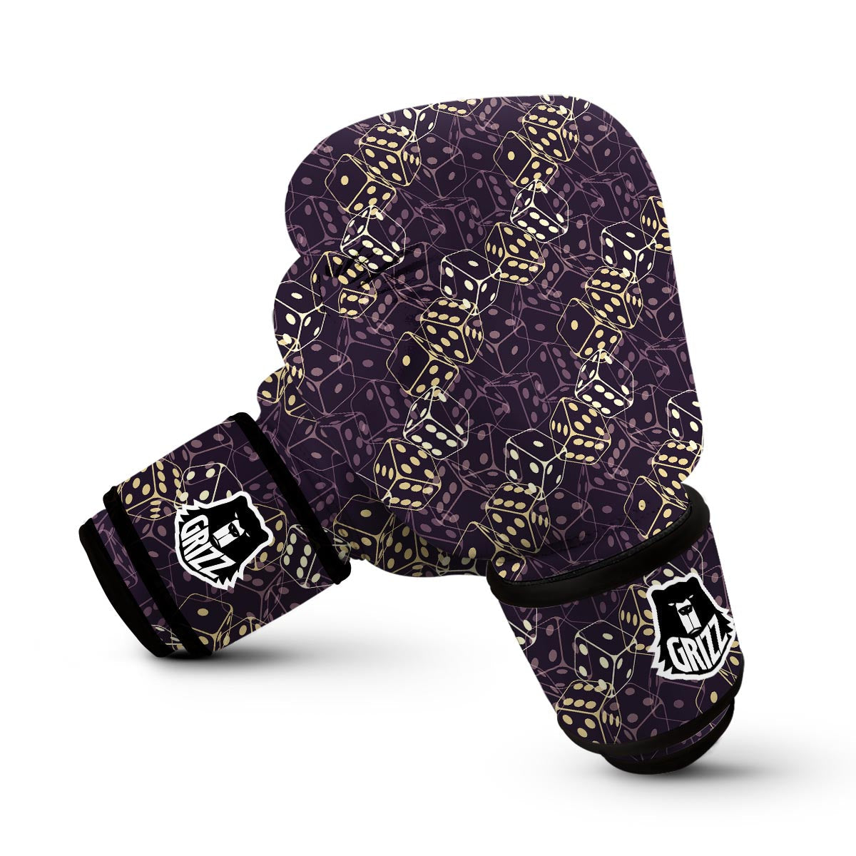 Dice Casino Pattern Print Boxing Gloves-grizzshop