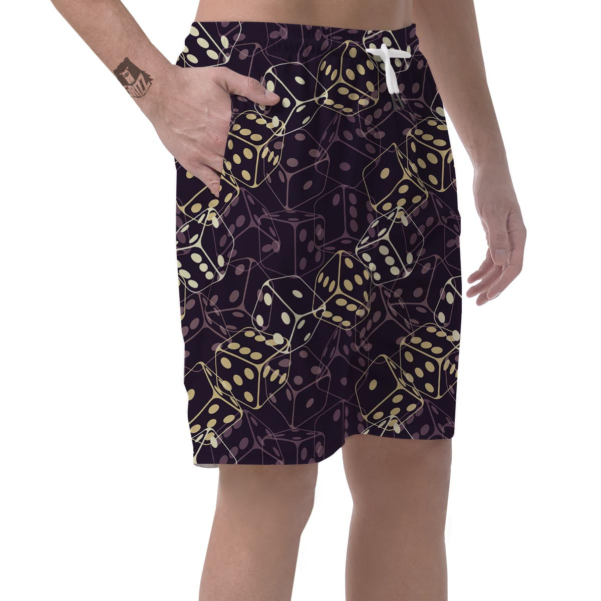 Dice Casino Pattern Print Men's Shorts-grizzshop