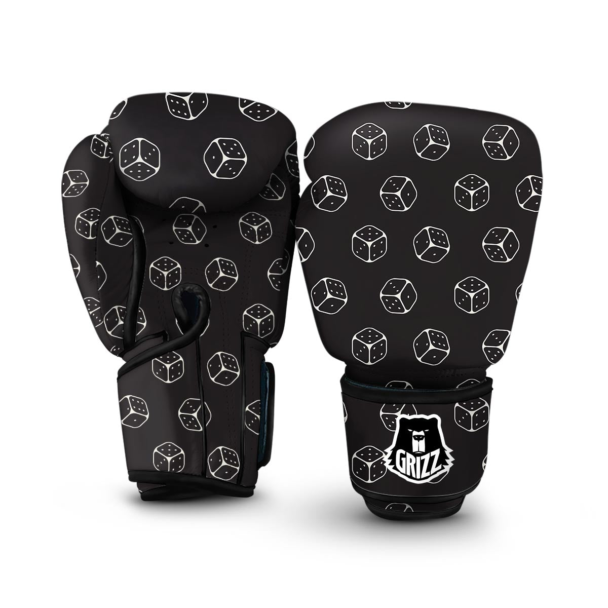 Dice Casino Print Pattern Boxing Gloves-grizzshop