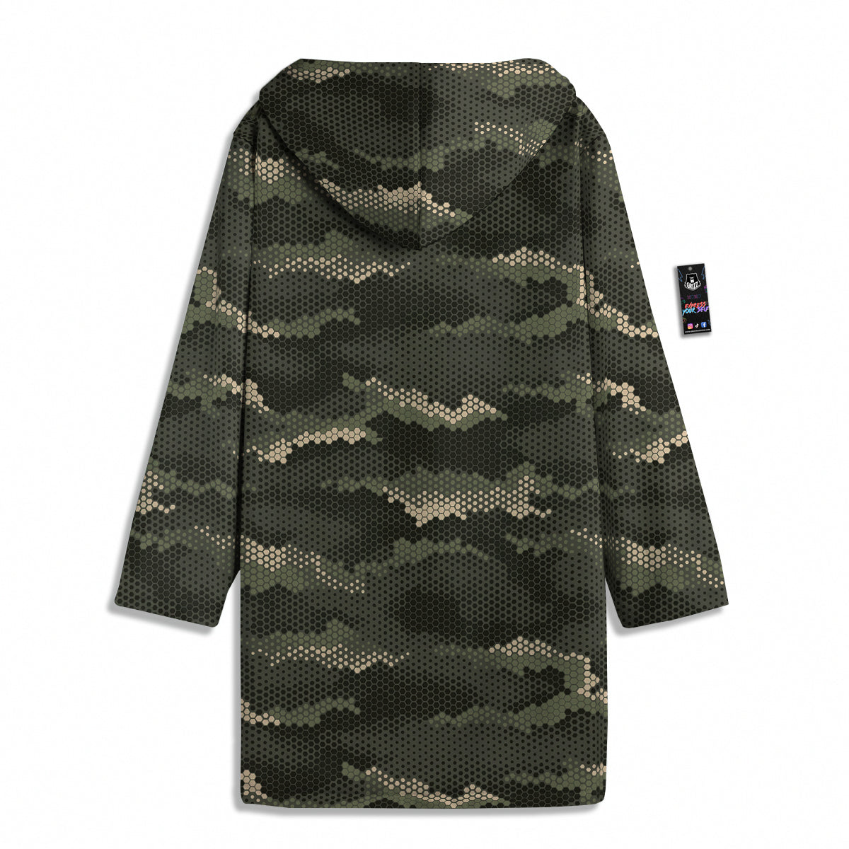Digital Camo Army Green Print Pattern Men's Windbreaker Jacket-grizzshop
