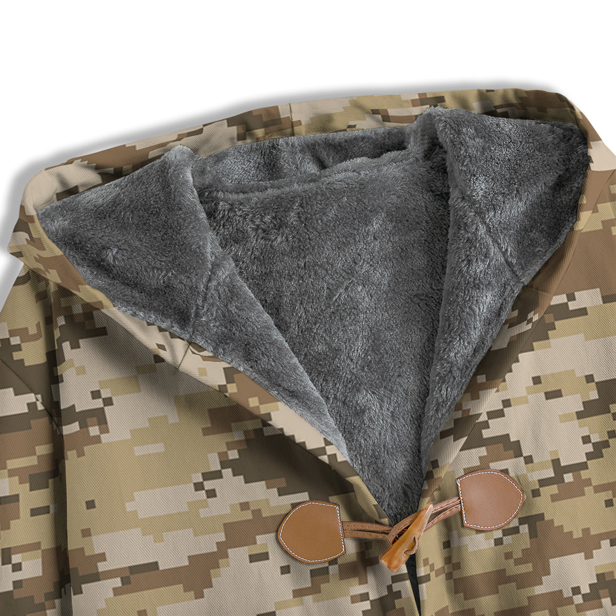 Digital Camo Beige Print Pattern Men's Windbreaker Jacket-grizzshop